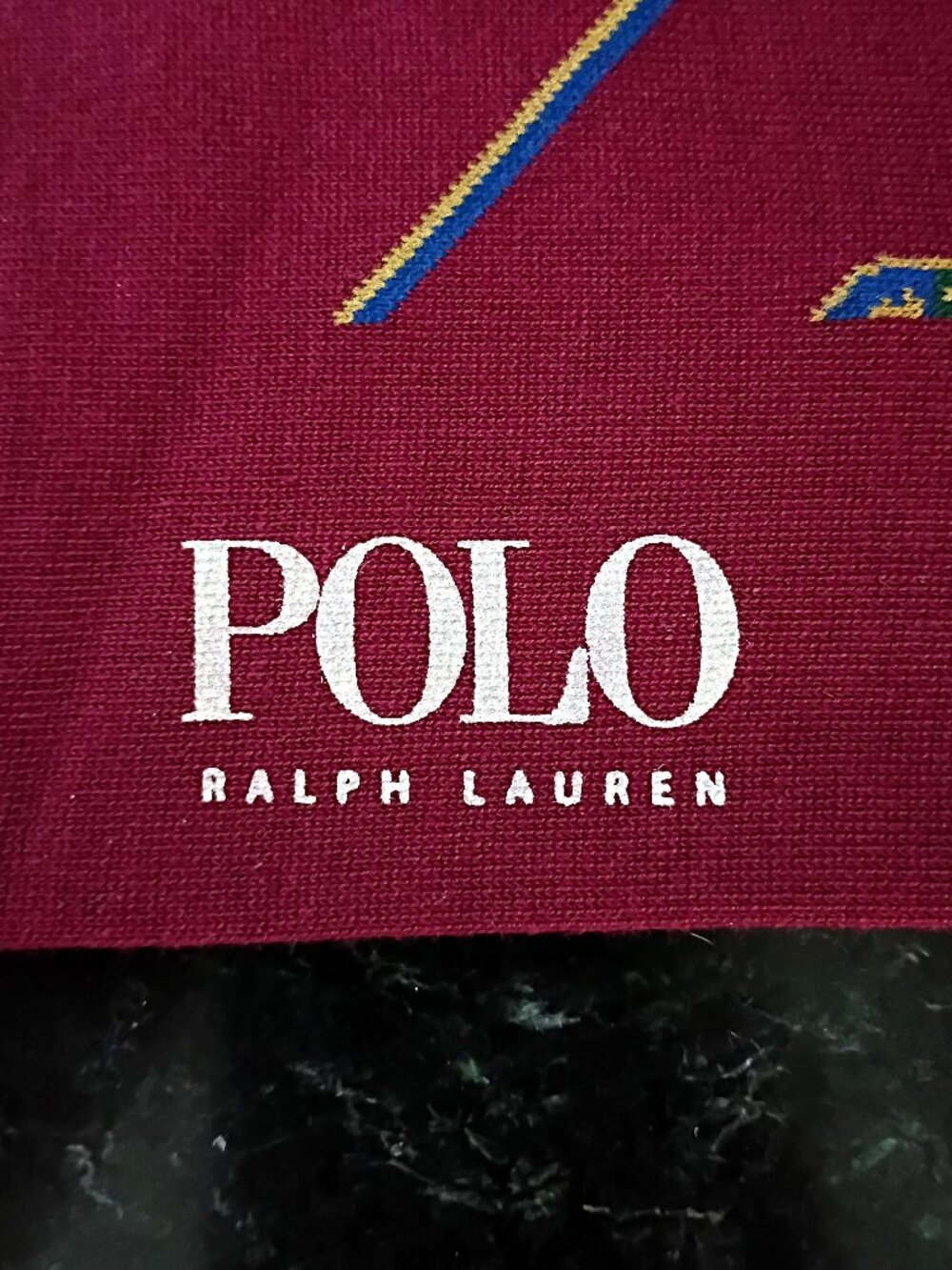 NWT Ralph Lauren Polo Crest (2) Pairs of Burgundy and Green Men's Socks - Picture 5 of 6